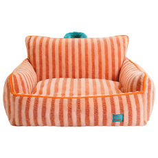 zeze 絨毛沙發窩, 1個, 粉橘條紋