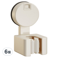 HOUDER 吸盤拖把夾, 6個, 奶白色