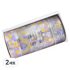 Misoroun 設計紙膠帶 1.5cm x 2m 5入組, 2套, style1