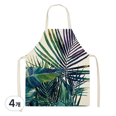특별한상점 심플 카페 꽃집 미술 주방 앞치마 68 x 55 cm, A0053-4, 4개