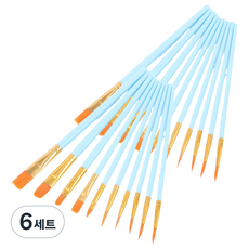 Keublance 現代水彩壓克力畫筆10件組 天空藍, 6套, 10件組