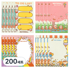 O-ON 今日貓咪角色造型便條紙4入組, a款, b款, c款, d款, 200套