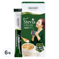 SteviaSweet 無咖啡因甜菊即溶咖啡, 9g, 20入, 6個
