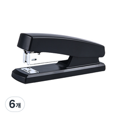 優良選品 簡約辦公用品 釘書機, 黑色, 6個