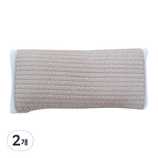 친환경편백아트 3D 매쉬 자연 염색 순면 프리미엄 편백 베개 큐브칩, 베이지, 2개