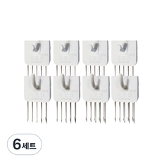 KOKKOPIN 強力一字型 4p + U字型 4p 套組, 單一顏色, 6套