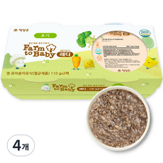 팜투베이비 레디 실온이유식 후기, 소고기보양죽, 110g, 4개
