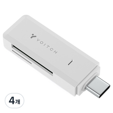 Yoitch USB 3.0 SD讀卡機 1TB Type-C, 白色, 4個, YG-CRC300