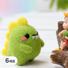 아트조이 DIY 양모펠트 키트, 6세트, 아기 공룡