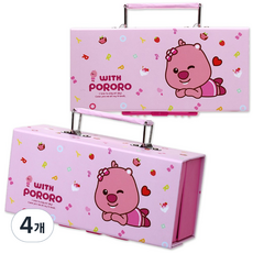 뽀로로 위드뽀로로 비밀지함 필통, 루피, 4개