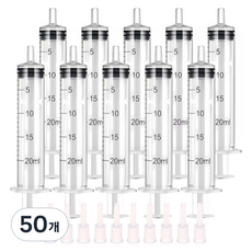 다온셀렉트 무한잉크 충전 석션팁 포함 석션주사기 20ml, 혼합색상, 50개