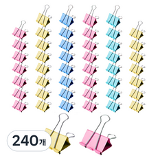 MaDaKkuMi 辦公用長尾夾 隨機出貨, 48入, 5個, 25mm