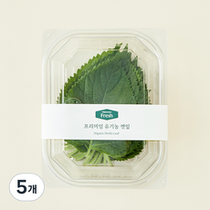 프리미엄 유기농 깻잎, 30g, 5개