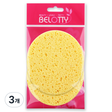 BELOTTY 纖維素潔面與身體海綿, 單色, 6入