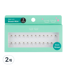 ccam bbak 人造束狀假睫毛 包裝版 2束, 2個, Brown(9mm)