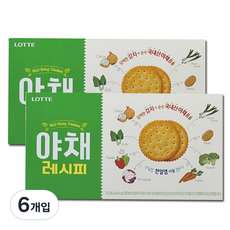 롯데웰푸드 야채레시피 크래커, 249g, 6개