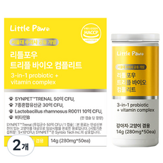 리틀포우 반려동물 90억 캡슐유산균 트리플 바이오 컴플리트 14g, 2개, 장건강/유산균, 50정