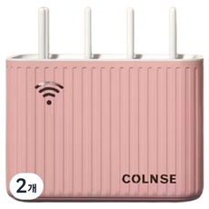 COLNSE 칸막이 공유기 벽 보관함, 핑크, 2개