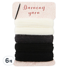 Clover 可樂牌 天然縫補線, 6個, 黑白 57-205