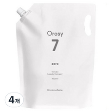 Bamboo Bebe Orosi Seven 嬰兒洗衣精 ZERO 補充包, 4個, 1L