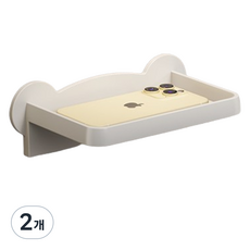 Happy Easy 浴室廁所免鑽孔衛生紙架面紙單層置物架, 2個, 白色