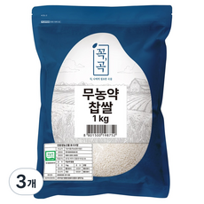 두보식품 꼭곡 국내산 찹쌀, 1kg, 3개