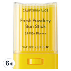 네이처리퍼블릭 캘리포니아 알로에 보송 선스틱 SPF50+ PA++++, 24g, 6개