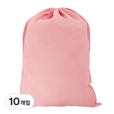 Bom91 SYP 束口不織布袋 30 x 40 cm, 淺粉色, 10入