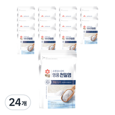 백설 오천년의 신비 천일염 가는입자, 24개, 250g