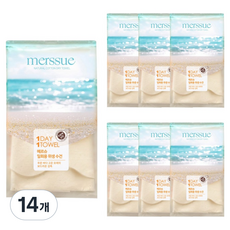 메르슈 무표백 순면 일회용 위생수건 면사, 14개