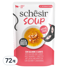 스케지어 고양이 수프, 40g, 72개, 혼합맛(연어/당근)