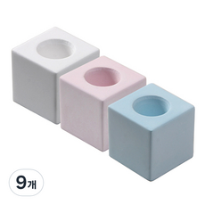 簡約珪藻土方形牙刷架, 隨機出貨, 9個