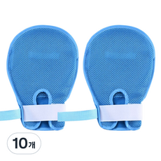 ADUNE 메쉬 지퍼 손억제 긁음방지 장갑 블루, 10개