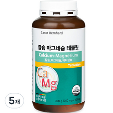 휴럼 칼슘 마그네슘 테블릿 영양제 300g, 5개, 400정