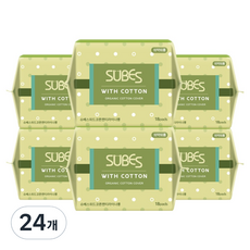 슈베스 위드코튼 팬티라이너, 롱, 18개입, 24개