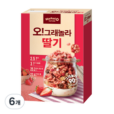 오리온 마켓오네이처 그래놀라 딸기 시리얼, 300g, 6개