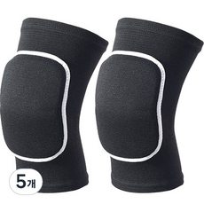 작전마켓 미끄럼방지 무릎 보호대 양쪽세트 블랙 화이트, 5개