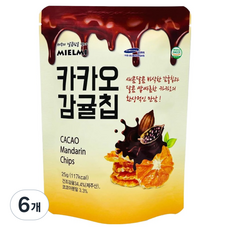 미엘미 카카오 감귤칩, 25g, 6개