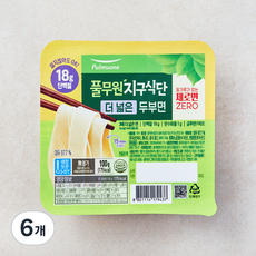 풀무원 지구식단 더넓은 두부면, 100g, 6개