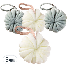 일상마스터 저자극 무드온 샤워볼 2종 x 2p 세트, 그린, 아이보리, 5세트