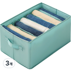 마이닝 7칸 칸막이 옷장 정리함, 블루, 3개