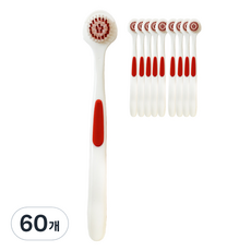오랄라 폼 혀클리너 브러쉬 레드, 60개