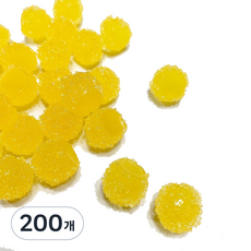 데코덴 알사탕 크런치 슬라임 재료, 200개, 옐로우