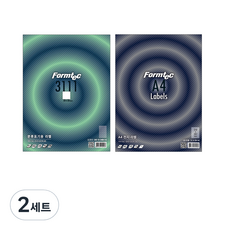 Formtec 分類標示用標籤 104格 LS-3111 100p + 全張標籤 20p, 2套
