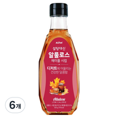 설탕대신 알룰로스 메이플 시럽, 525g, 6개