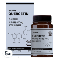 라이프토콜 퀘르세틴 400mg 케르세틴, 60정, 5개