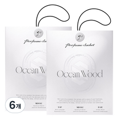 더클래스 퍼퓸 사쉐 차량용 방향제, 6개, 오션 우드