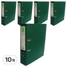 영오 2공 레버아치 LA 바인더 7cm, 녹색, 10개