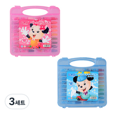 블루마토 크레파스 분홍 + 파랑 세트, 18색, 3세트