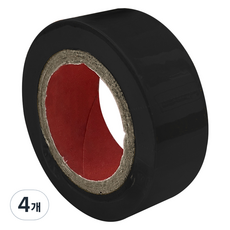 World Clean 彩色PVC電工膠帶 黑色, 4個